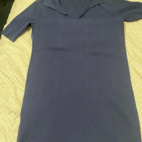 Nina Leonard Blue Polo Collar Maxi Dress - Picture 3 of 3